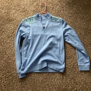 Vineyard vines blue half zip up pullover